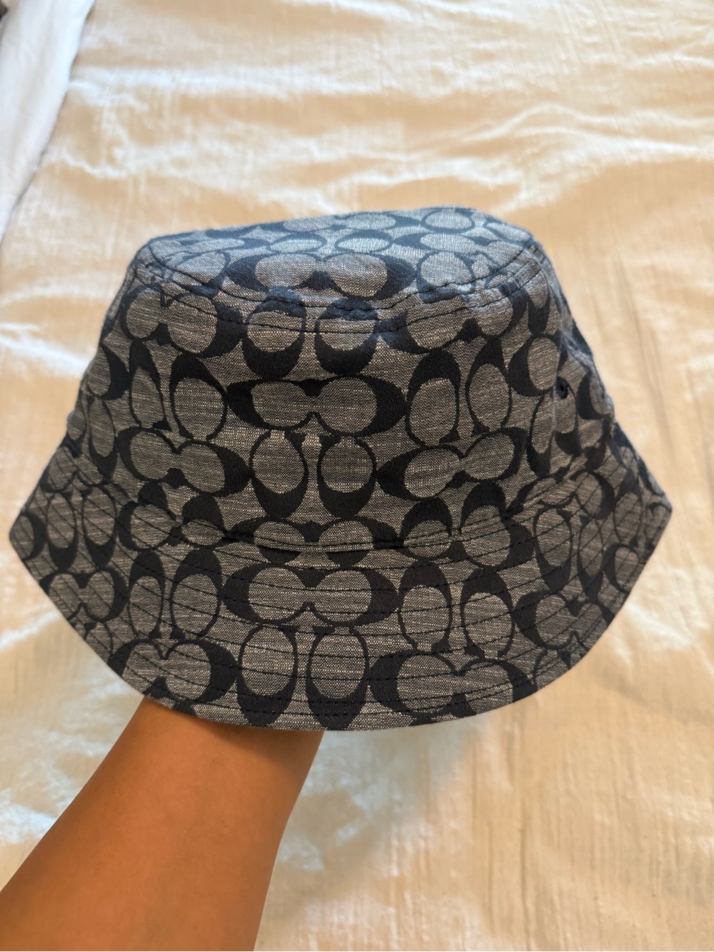 NWT Coach Navy Signature Bucket Hat